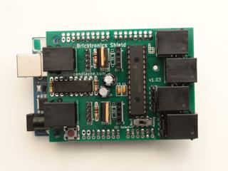 Assembled Bricktronics Shield